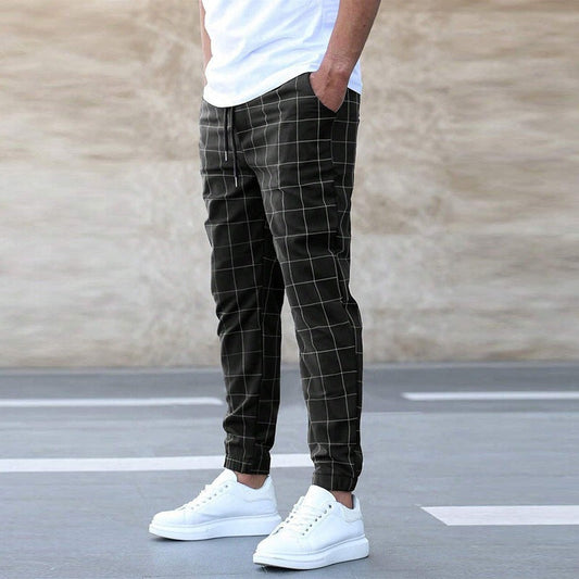 Noirval™ | Pantalon jogger à carreaux pour homme
